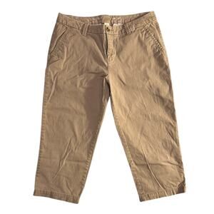 Sonoma Life + Style Khaki Capri Mid Rise Pants - Women's Size 6